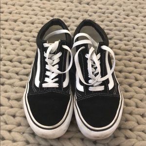 Black platform vans